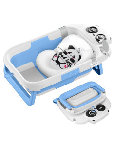 Bañera Plegable para Bebés WXXM con Cojín y Termómetro