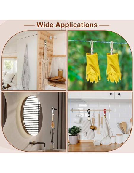 Clips para Toallas de Té PATIKIL 5 Pcs Beige 11x3.05 cm