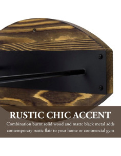 Juego de 2 Soportes de Pared MyGift para Pelotas de Ejercicio 2