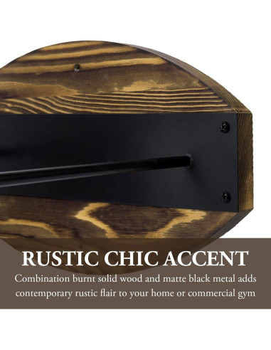 Juego de 2 Soportes de Pared MyGift para Pelotas de Ejercicio