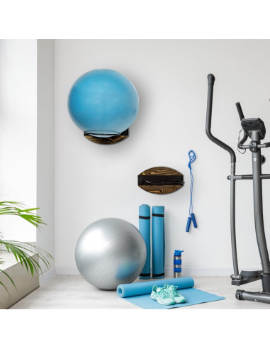 Juego de 2 Soportes de Pared MyGift para Pelotas de Ejercicio