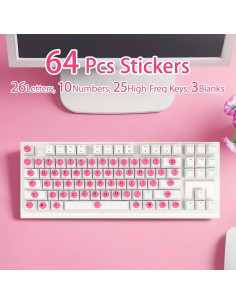 Etiquetas Adhesivas para Teclado Majeree 64 Pcs Uñas Largas 2