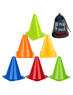 Conos de Entrenamiento de Agilidad AphroLin - 12 Piezas 17.78 cm