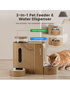 Comedero Automático 2-en-1 Gardner Pet, 3.03L + 1.3kg 2