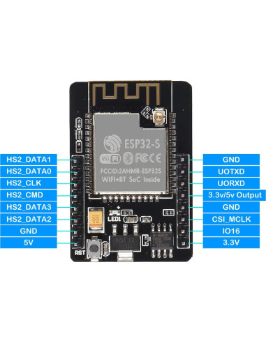 Placa de Desarrollo ESP32-CAM AEDIKO 2.4GHz con Cámara OV2640