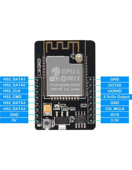 Placa de Desarrollo ESP32-CAM AEDIKO 2.4GHz con Cámara OV2640