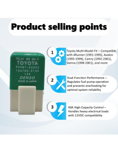 Relé de Enfriamiento de Bomba de Combustible 12V 40A Alikkash para Toyota 2