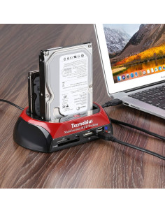 Estación de Acoplamiento Tccmebius USB 2.0 para HDD/SSD 2.5"/3.5" 2