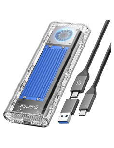 Carcasa SSD M.2 NVMe ORICO TCM2-U4-BL 40Gbps con Ventilador