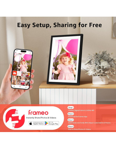 Paquete de 2 Marcos de Fotos Digitales WDYQJE 10.1" WiFi