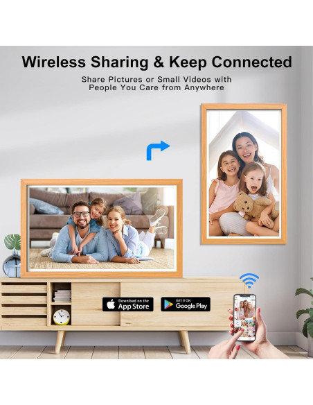 Marco de Fotos Digital Nethgrow 21.5" 1080P WiFi 32GB