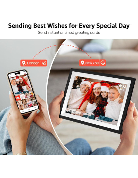 Paquete de 2 Marcos de Fotos Digitales WDYQJE 10.1" WiFi