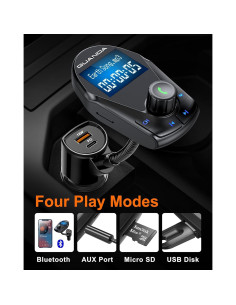 Transmisor FM Bluetooth Guanda RM150 con Carga Rápida 30W 2