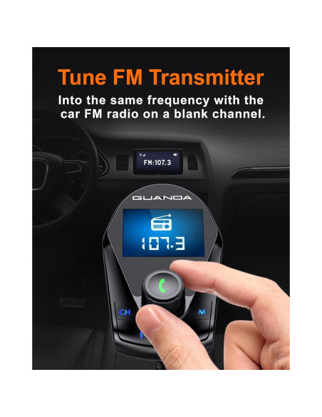 Transmisor FM Bluetooth Guanda RM150 con Carga Rápida 30W