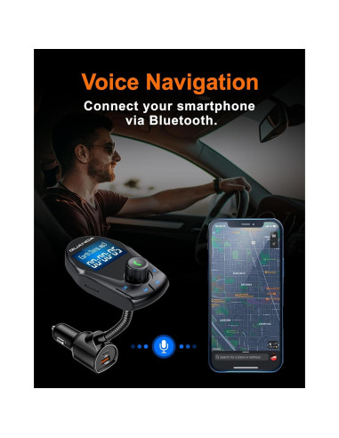 Transmisor FM Bluetooth Guanda RM150 con Carga Rápida 30W