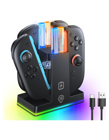 Estación de Carga Rápida FASTSNAIL para Joy-Con Switch 2