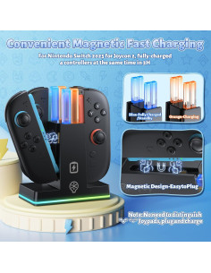 Estación de Carga Rápida FASTSNAIL para Joy-Con Switch 2 2