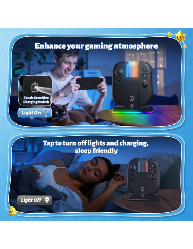 Estación de Carga Rápida FASTSNAIL para Joy-Con Switch 2