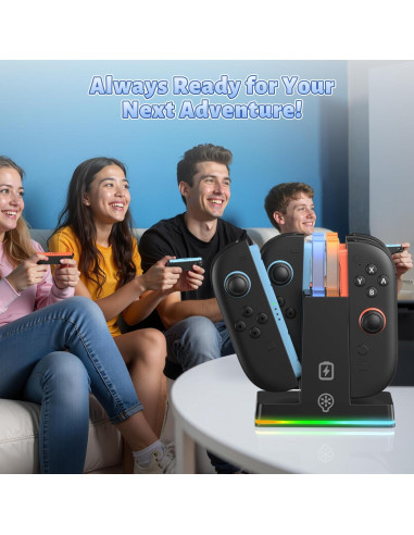 Estación de Carga Rápida FASTSNAIL para Joy-Con Switch 2
