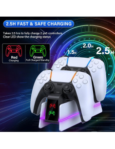 Estación de Carga Rápida RJAD P28 para Controladores PS5 2