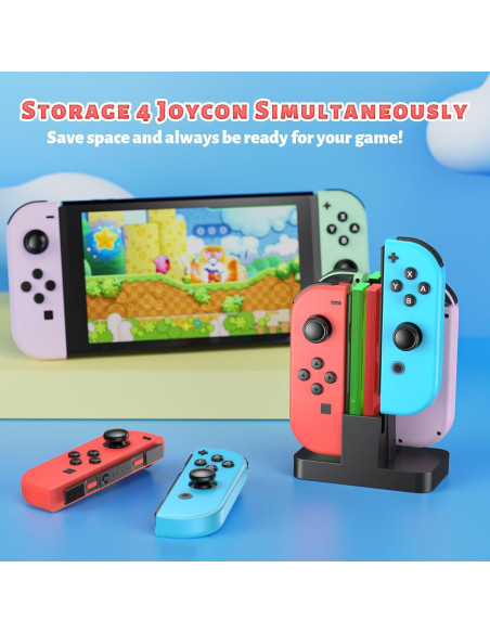 Dock de Carga FastSnail para Joy-Con Nintendo Switch OLED