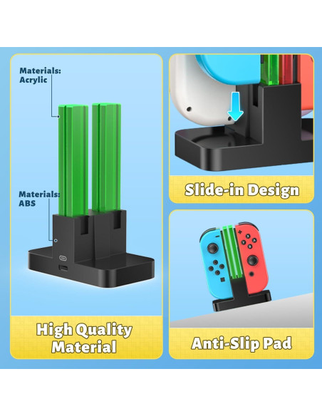 Dock de Carga FastSnail para Joy-Con Nintendo Switch OLED