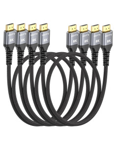 Cable HDMI 2.1 MOSIMLI 0.91m 4-Pack Alta Velocidad 48Gbps