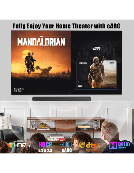 Cable HDMI 2.1 MOSIMLI 0.91m 4-Pack Alta Velocidad 48Gbps