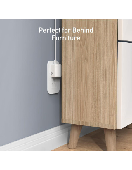 Cargador de pared USB C Nekmit 47W Dual Carga Rápida Blanco