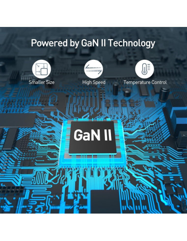 Cargador de pared USB C Nekmit 47W Dual Carga Rápida Blanco