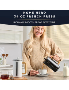 Prensa Francesa Home Hero 1L - Acero Inoxidable y Vidrio 2