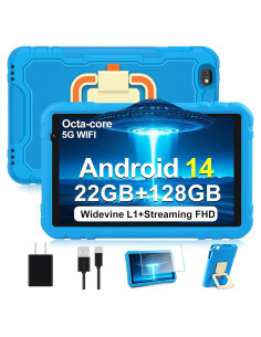 Tableta Android 14 JUEDUR R500 10.1" 22GB+128GB 8000mAh Azul