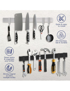 Soporte Magnético para Cuchillos QST EXPRESS 51.9 cm Acero Inoxidable 2