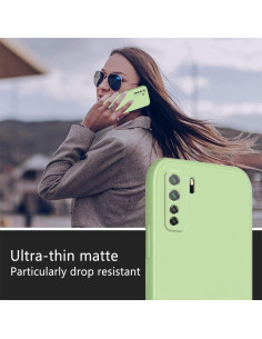 Funda Silicona Huawei P40 Lite 5G Verde Oscuro A Prueba de Golpes 2