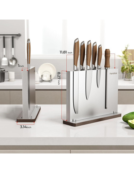 Soporte Magnético para Cuchillos Fomidao Acero Inoxidable 30x8cm