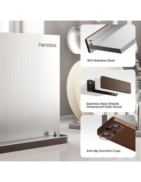 Soporte Magnético para Cuchillos Fomidao Acero Inoxidable 30x8cm