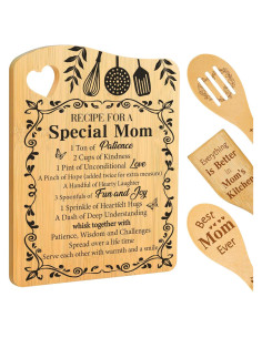 Juego de Tablas de Cortar de Bambú Aremdys para Mamá