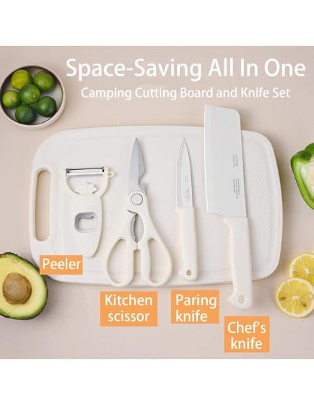 Juego de Tabla de Cortar y Cuchillo WEISHEHUG 5 en 1 Rosa