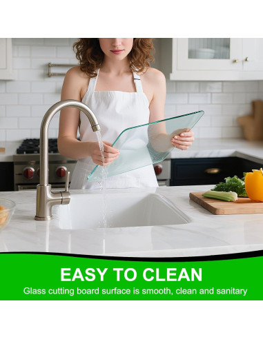 Tabla de Cortar de Vidrio Templado BOMINICA 4 Piezas 30x40cm