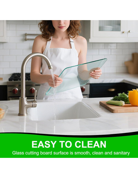 Tabla de Cortar de Vidrio Templado BOMINICA 4 Piezas 30x40cm