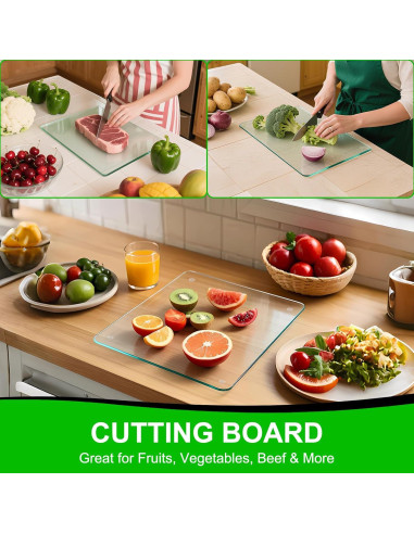 Tabla de Cortar de Vidrio Templado BOMINICA 4 Piezas 30x40cm