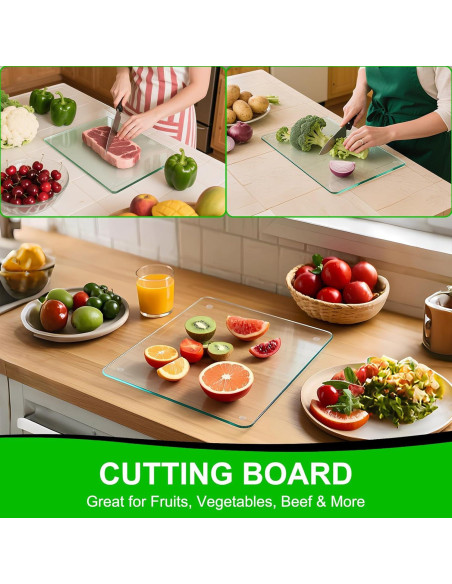 Tabla de Cortar de Vidrio Templado BOMINICA 4 Piezas 30x40cm