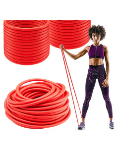 Rollo de Tubos de Resistencia Wesnoy 15.25m TPE Ligero Rojo