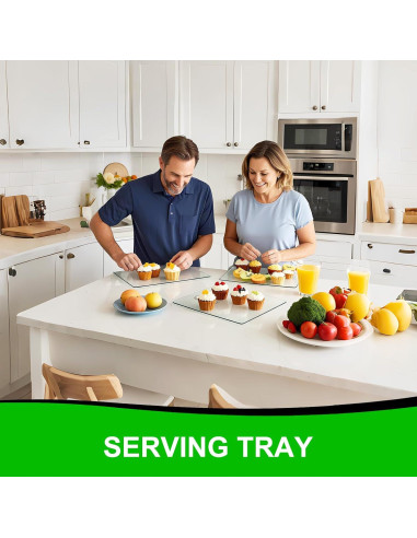 Tabla de Cortar de Vidrio Templado BOMINICA 4 Piezas 30x40cm