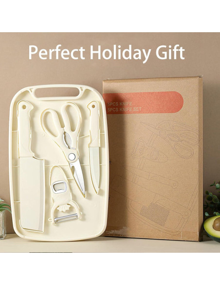 Juego de Tabla de Cortar y Cuchillo WEISHEHUG 5 en 1 Rosa