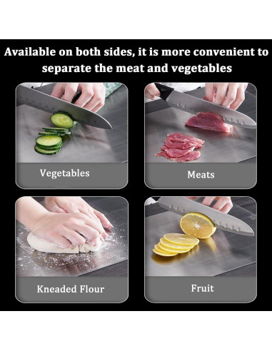 Juego de 3 Tablas de Cortar Acero Inoxidable Belothi 304