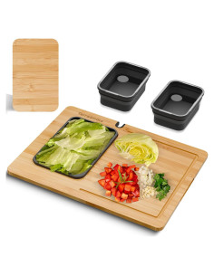 Juego de Tablas de Cortar de Bambú TerraStrike con Afilador