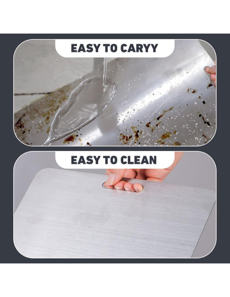 Juego de 3 Tablas de Cortar Acero Inoxidable Belothi 304