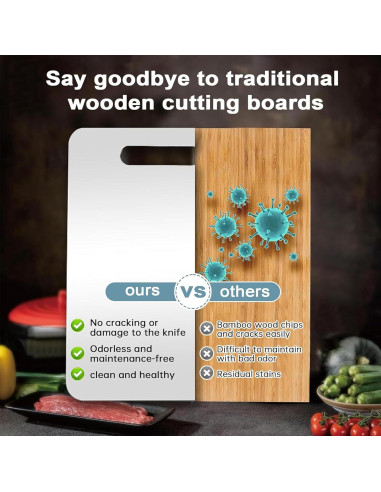 Juego de 3 Tablas de Cortar Acero Inoxidable Belothi 304