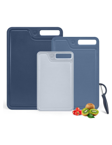 Juego de 4 tablas de cortar plásticas Jaulaors antideslizantes